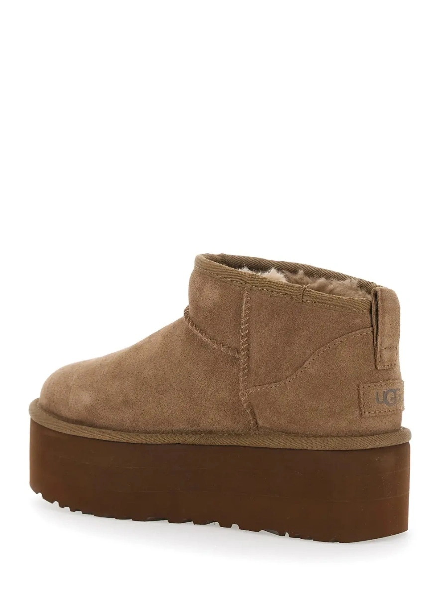 Botine UGG 'Classic Ultra Mini' maro din piele intoarsa 'Ultra Mini Classic' - Img 3