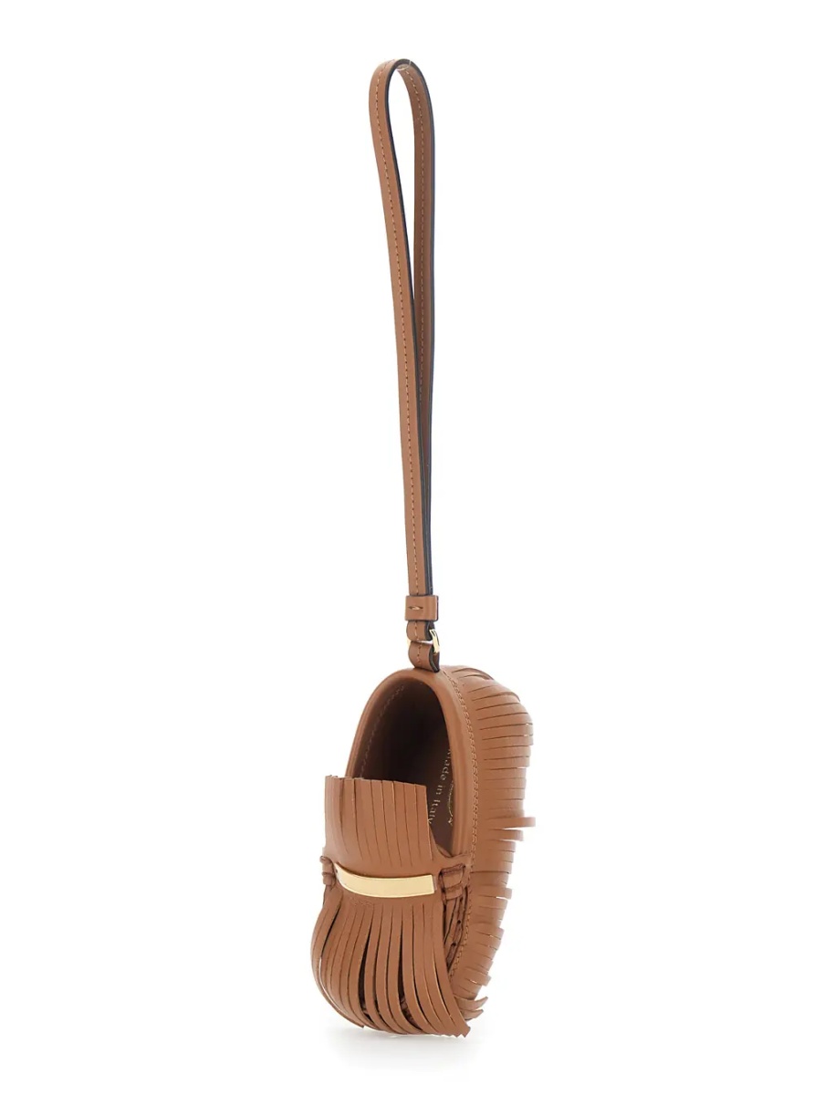 Brelocuri Fringe Pendant with Brown Leather Wrist Strap for Women - Img 2