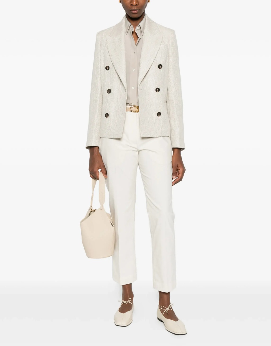 Button Herringbone Blazer - Img 2