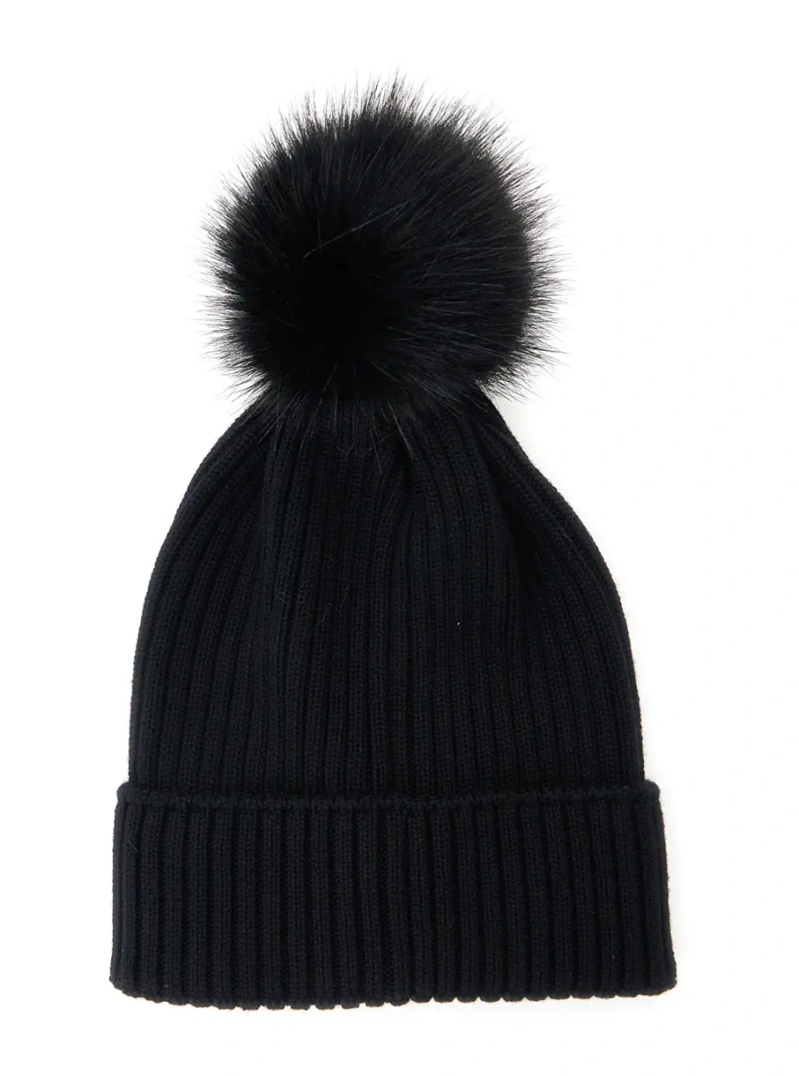 Caciula Moncler neagra din lana - Img 2