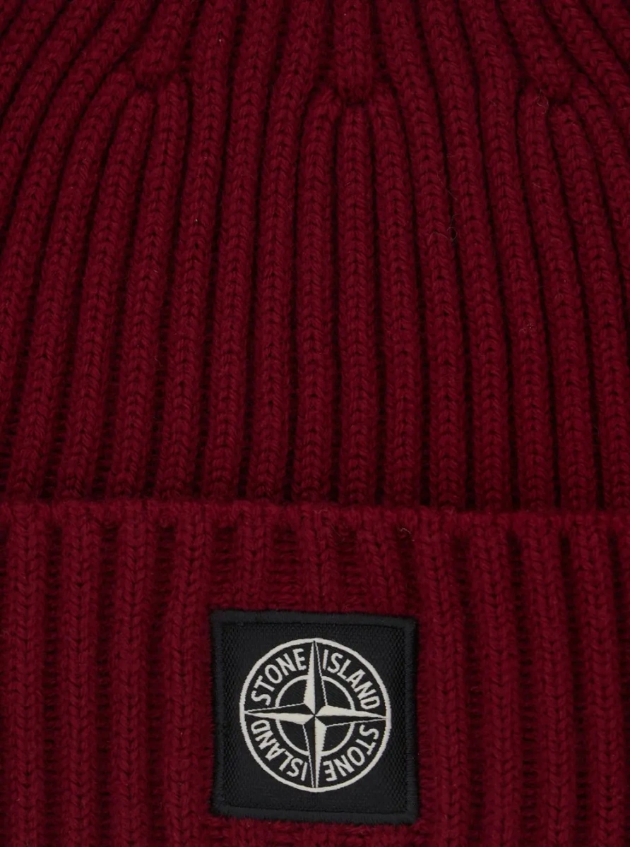 Caciula Stone Island rosie din lana - Img 3