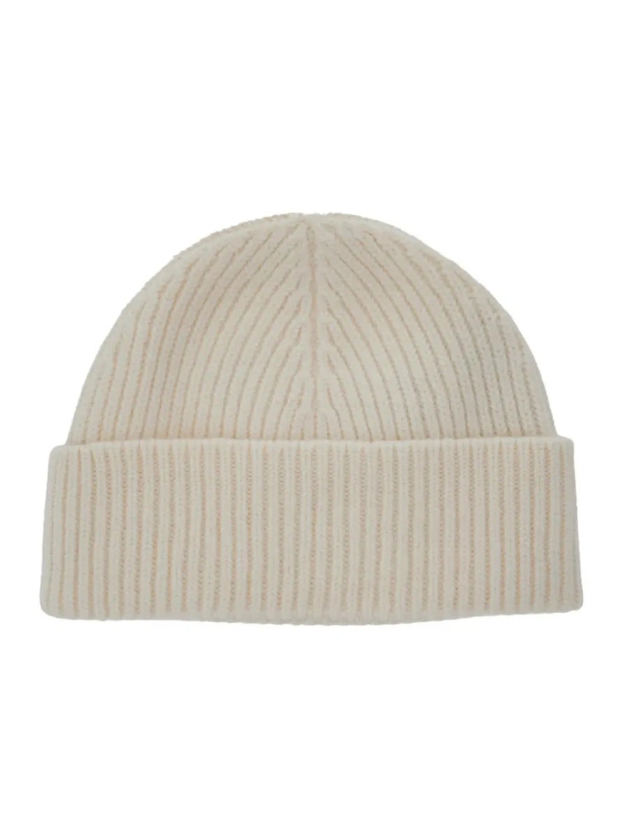 Caciula White beanie with ADC embroidery on the front in wool for men - Img 2
