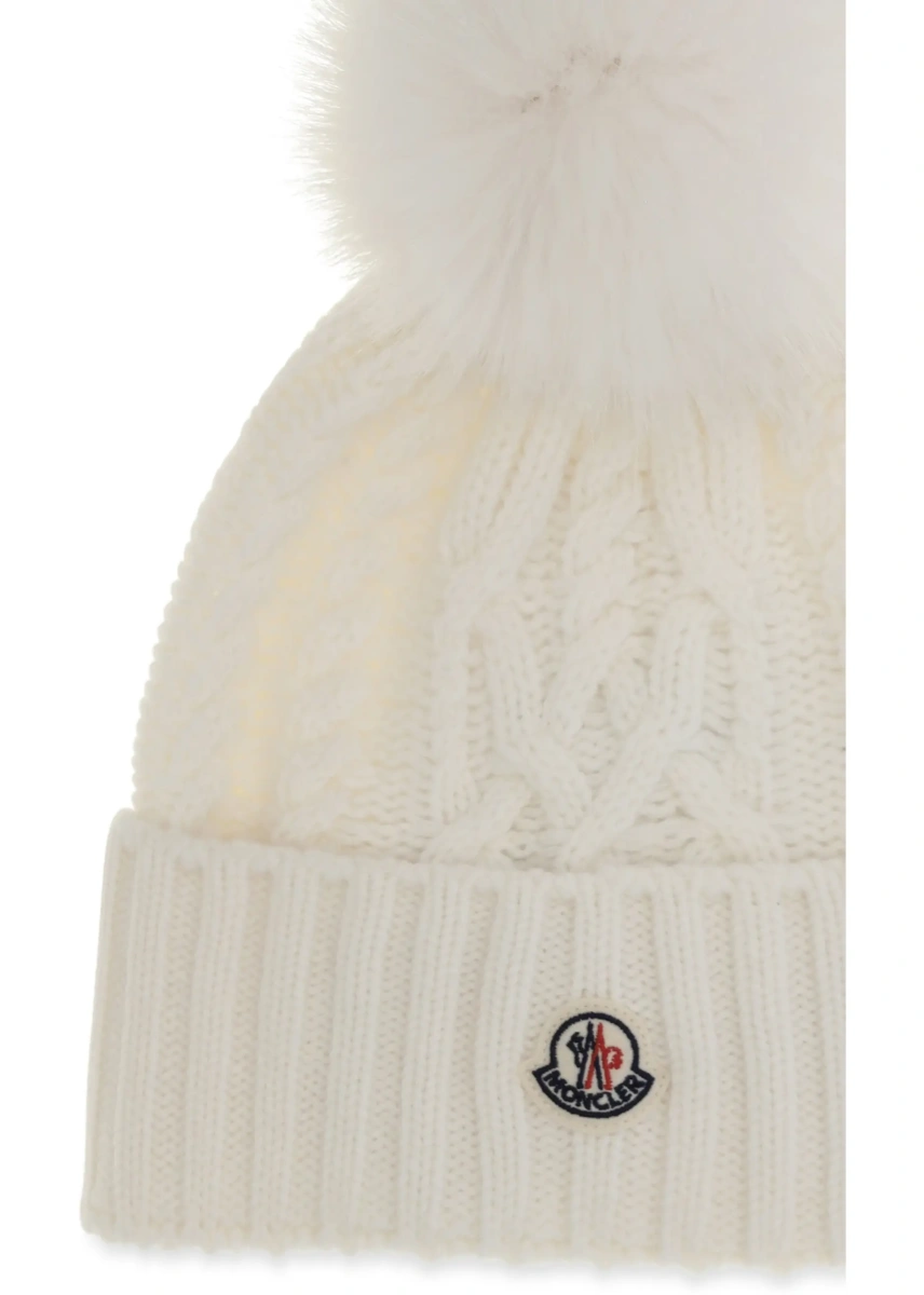 Caciula Wool and cashmere Beanie with pom-pom - Img 3