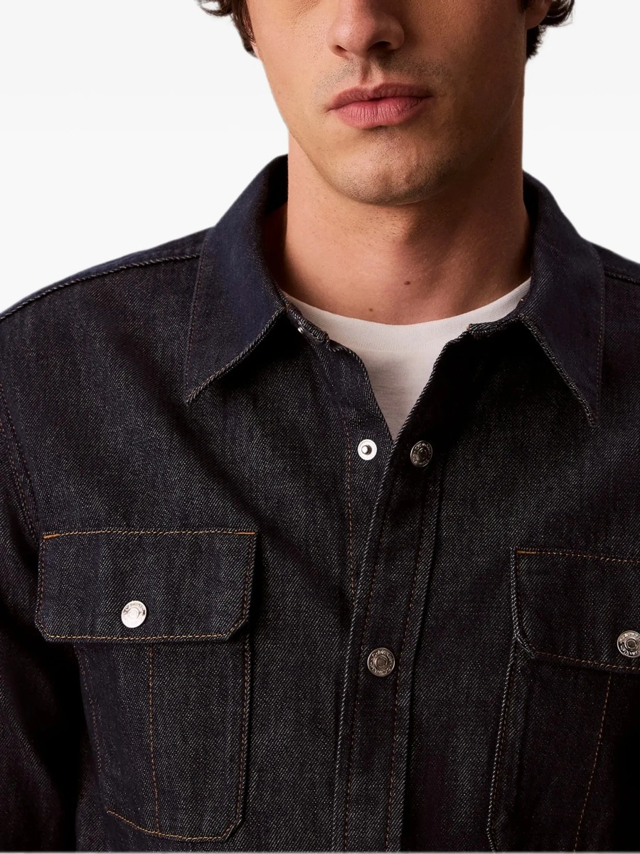 Camasa Calvin Klein albastra din denim - Img 6