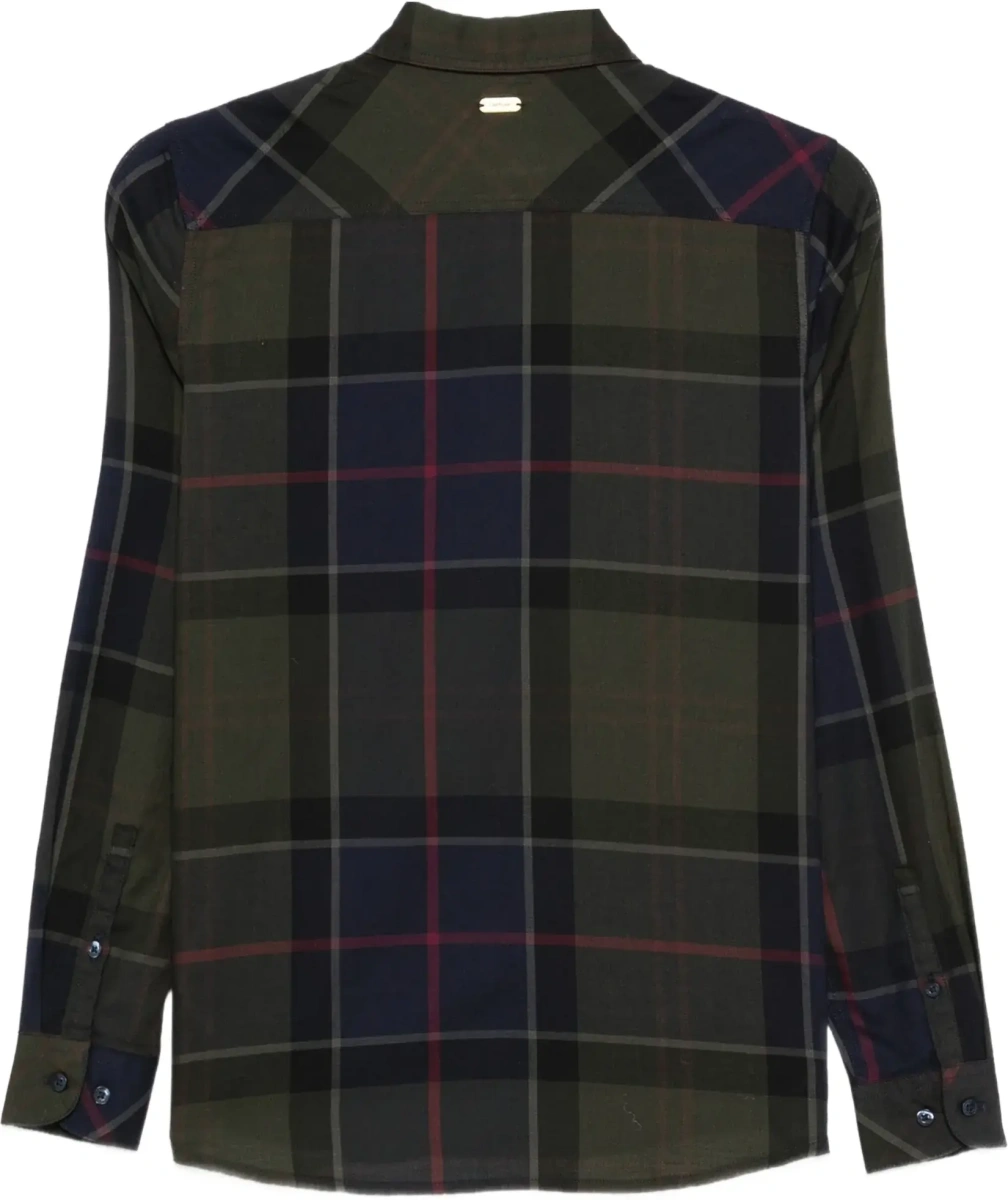 Camasa casual Barbour maro din bumbac - Img 4