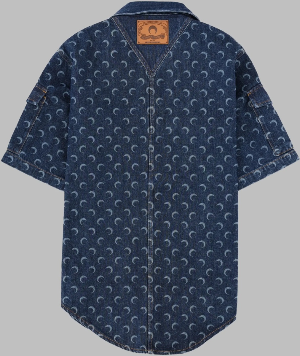 Camasa casual Camicia In Denim Con Stampa All Over - Img 2