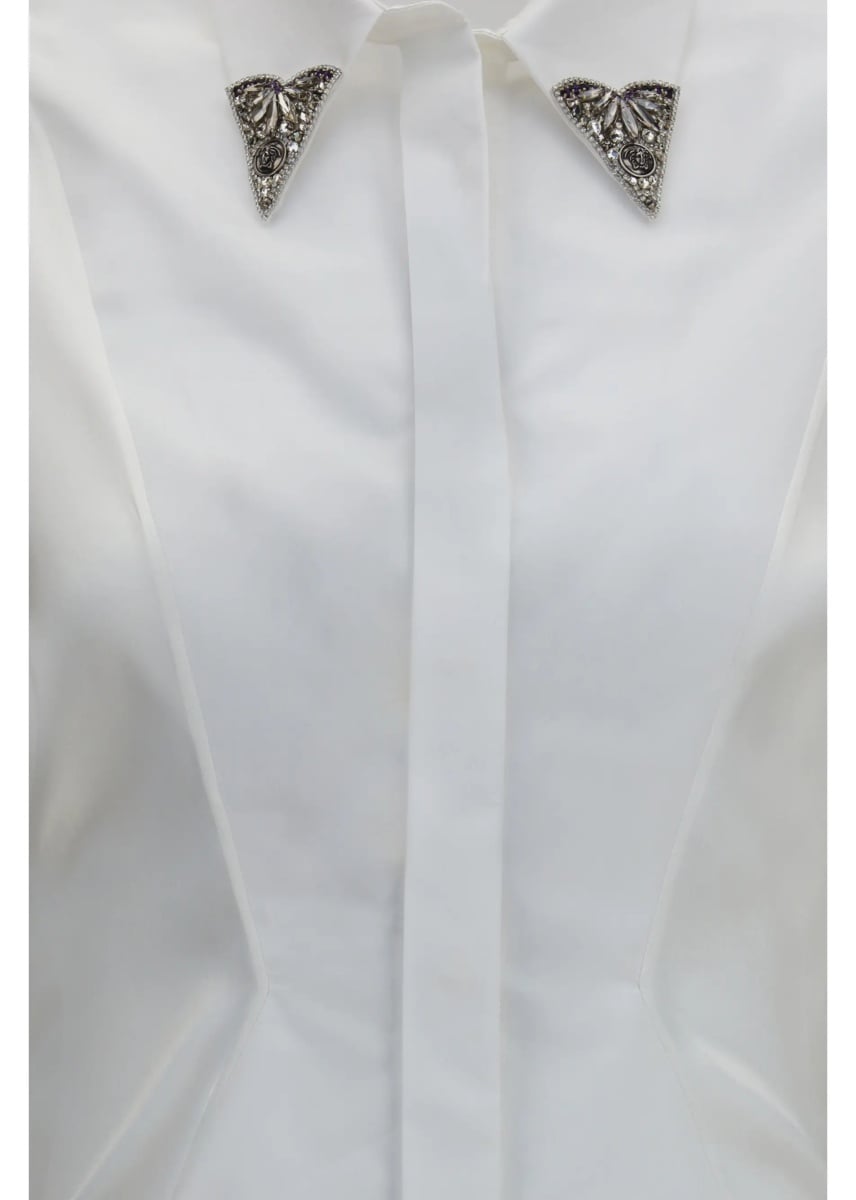 Camasa casual Embroidered cotton poplin Shirt - Img 3