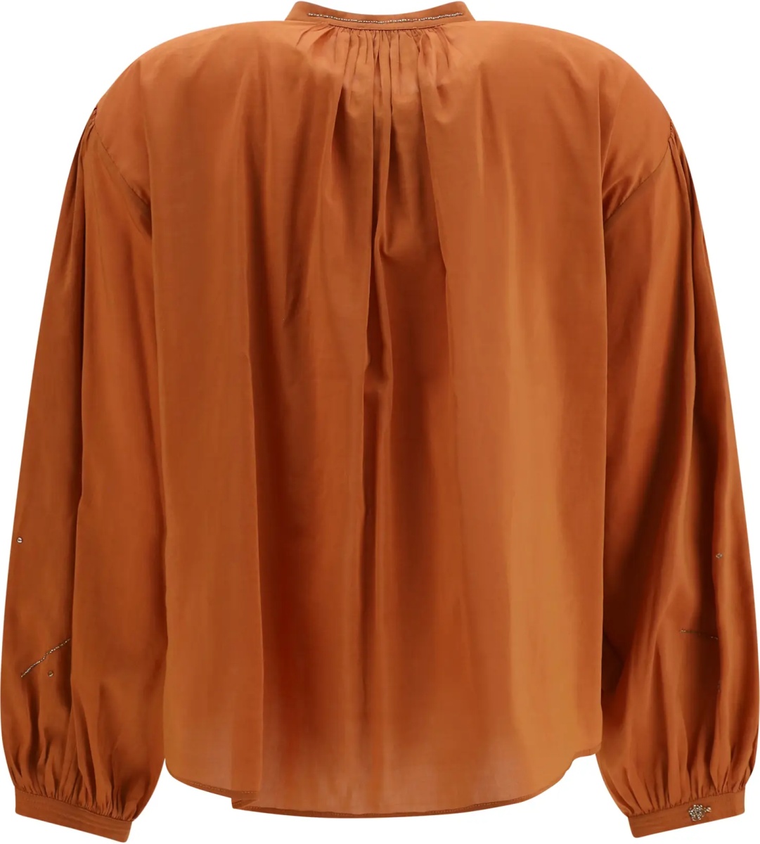 Camasa casual Fleurs d’Orient embroidered voile bohemian Shirt - Img 2
