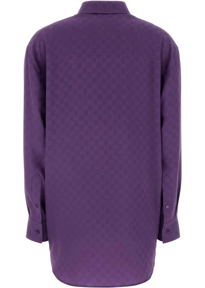 Camasa casual GG Supreme print silk Shirt - Img 2