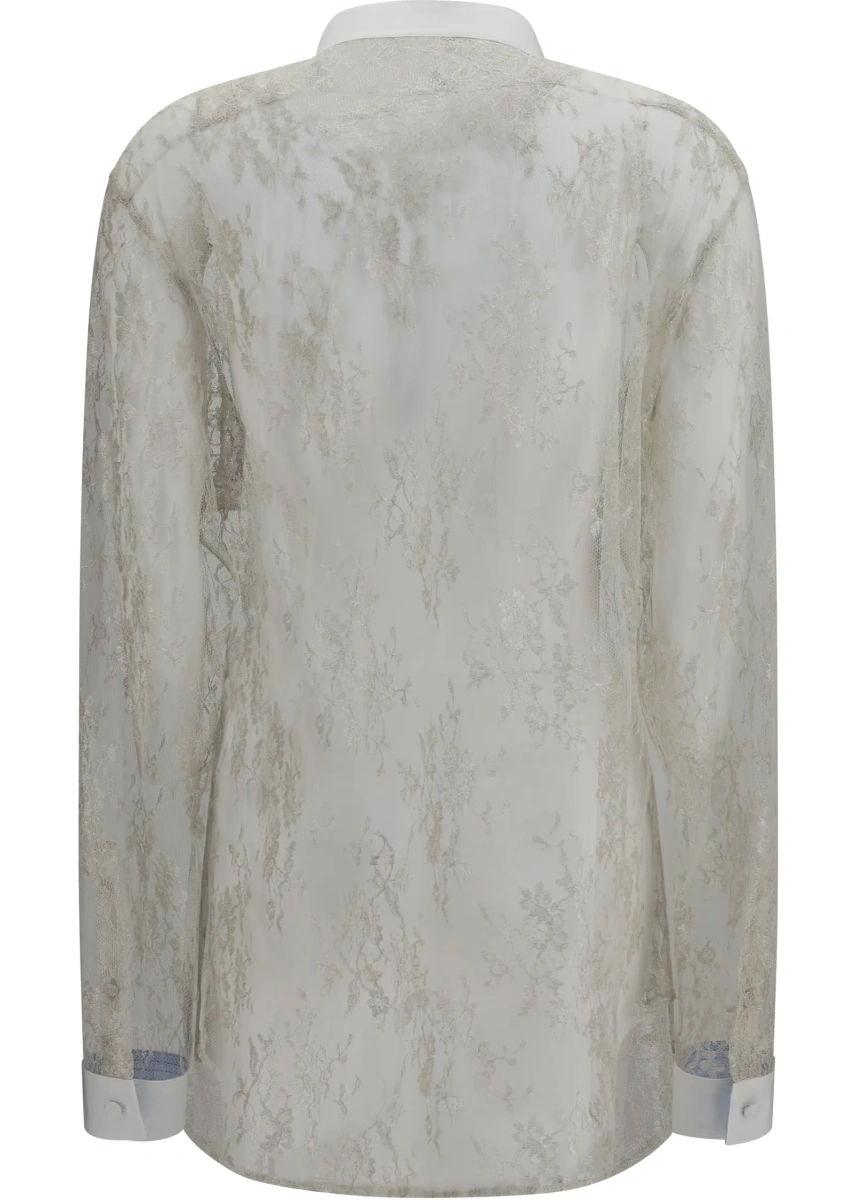 Camasa casual Lace Shirt with floral embroidery - Img 2