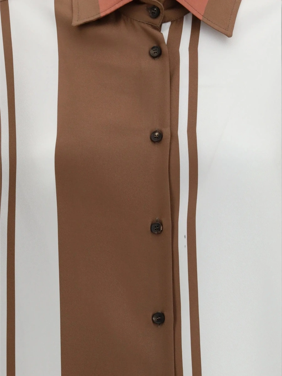 Camasa casual Long striped silk Shirt - Img 5