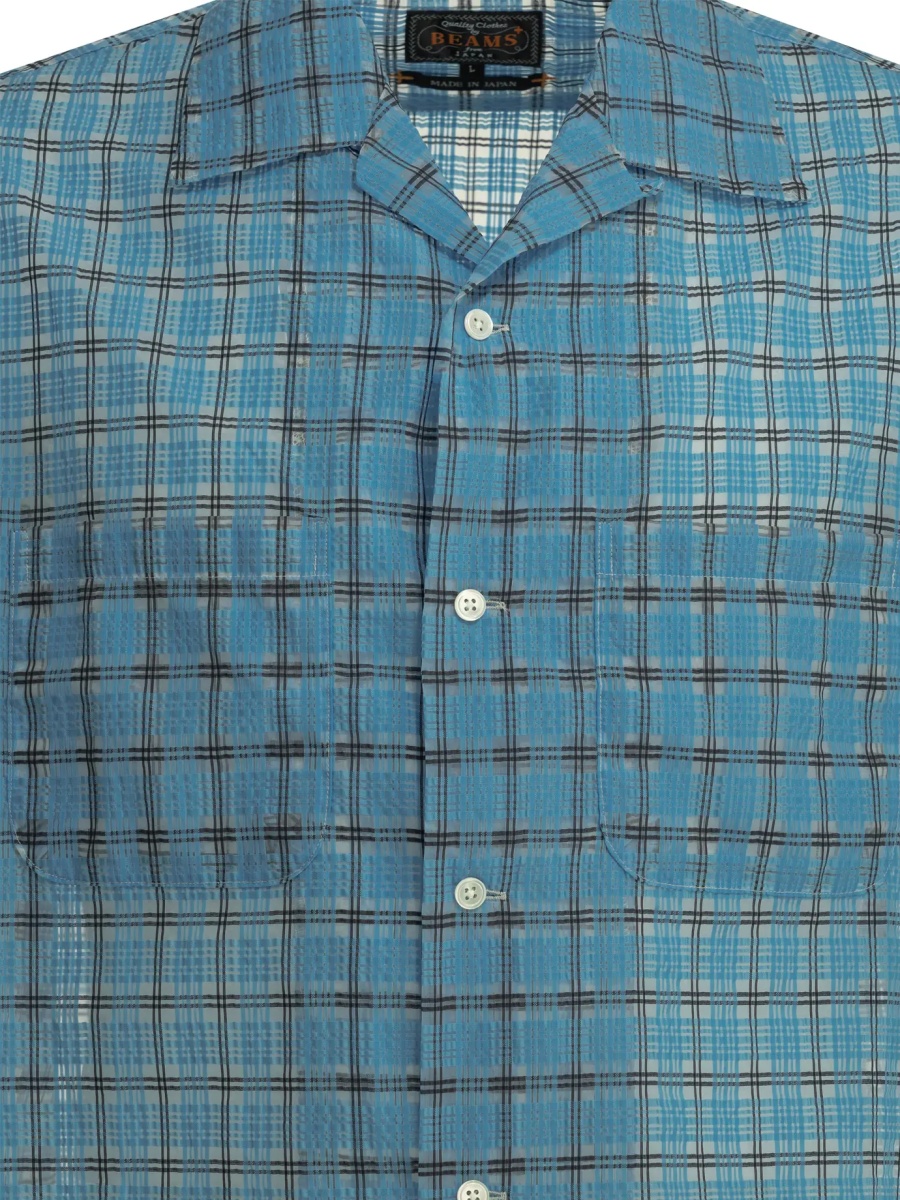 Camasa casual "Open Collar Nylon Airy Plaid" Casual Shirt - Img 3