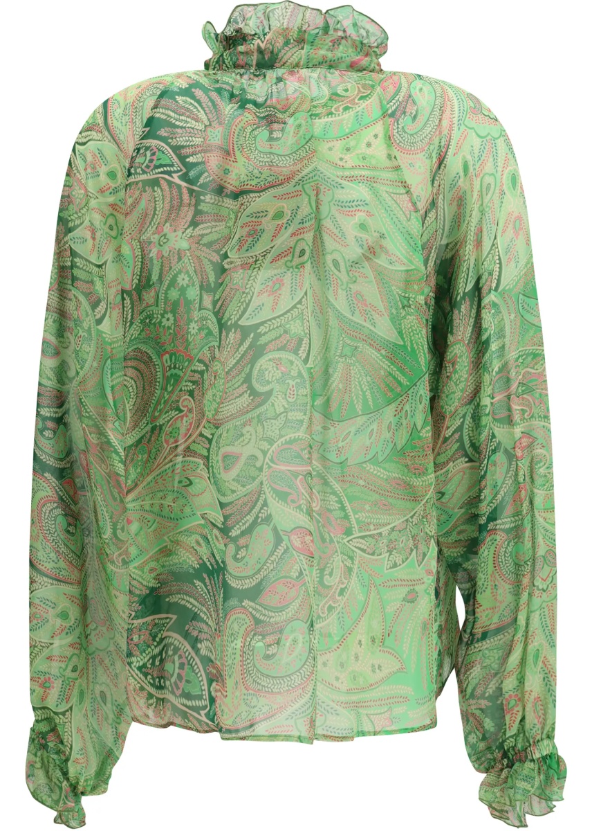 Camasa casual Paisley ruffled Shirt - Img 2