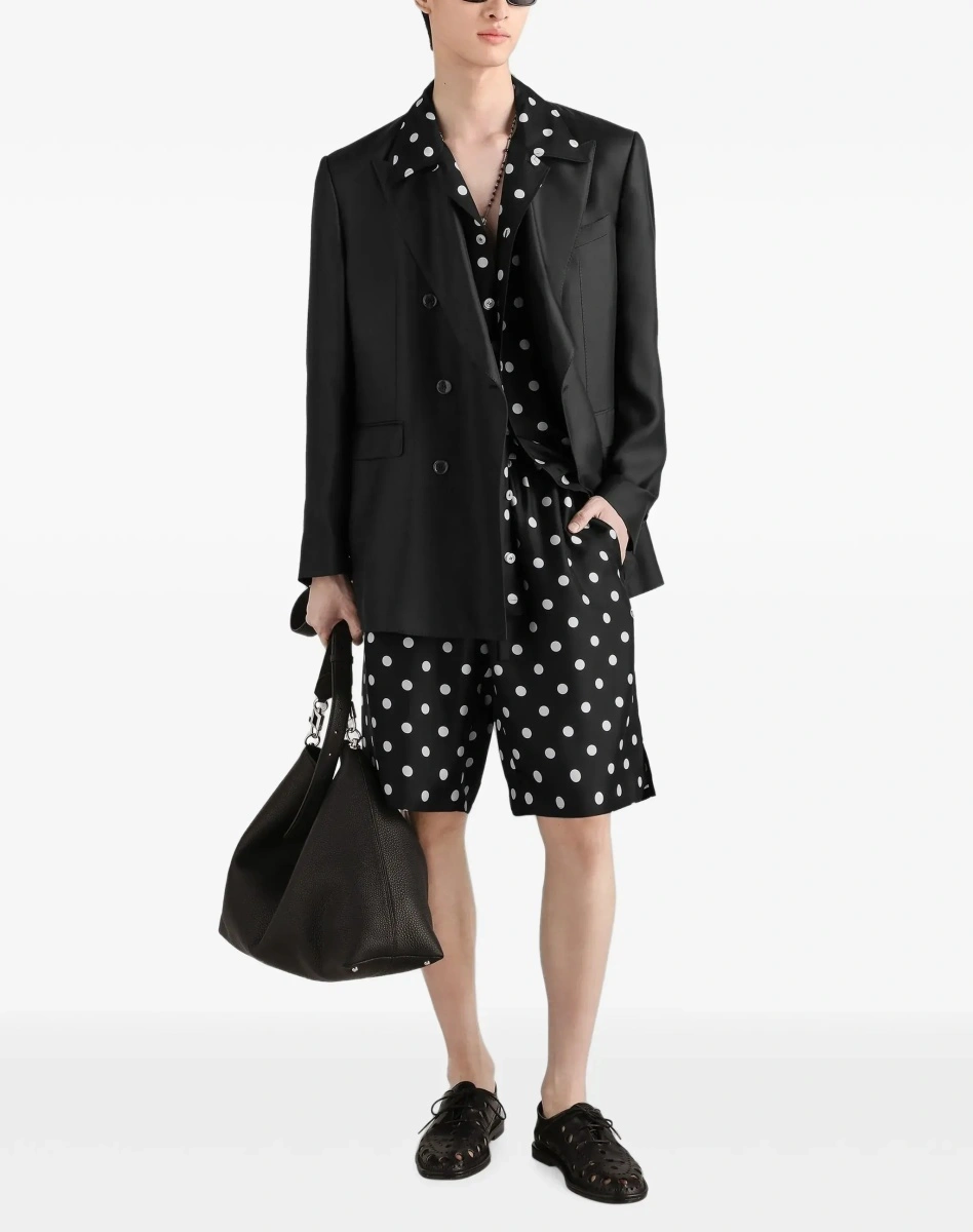 Camasa casual Polka dot silk twill Shirt - Img 3