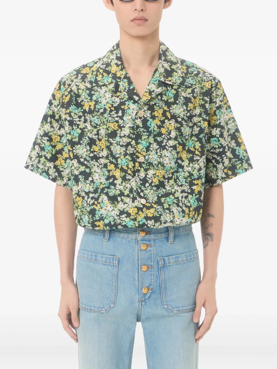 Camasa casual Shirt with an all-over Papier Floral - Img 5