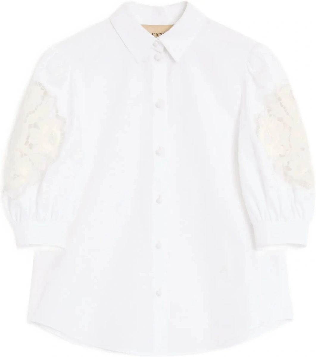 Camasa casual Shirt with Sangallo lace sleeves - Img 8