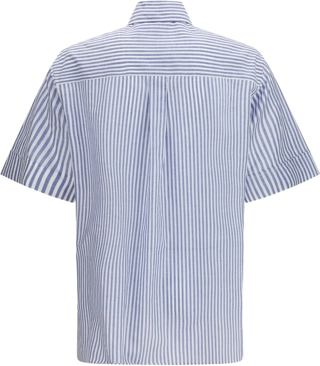 Camasa casual Short-sleeve Shirt with logo buttons - Img 4