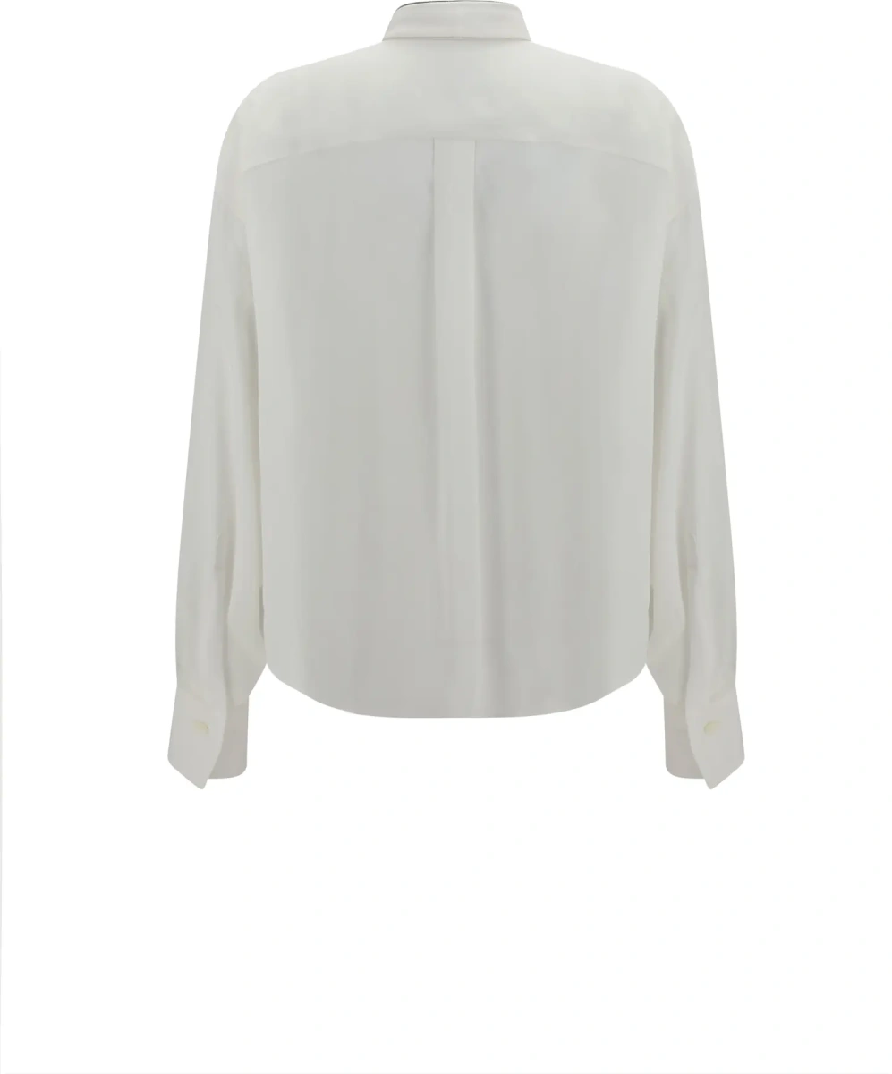 Camasa casual Silk crêpe de Chine Shirt with tie - Img 2