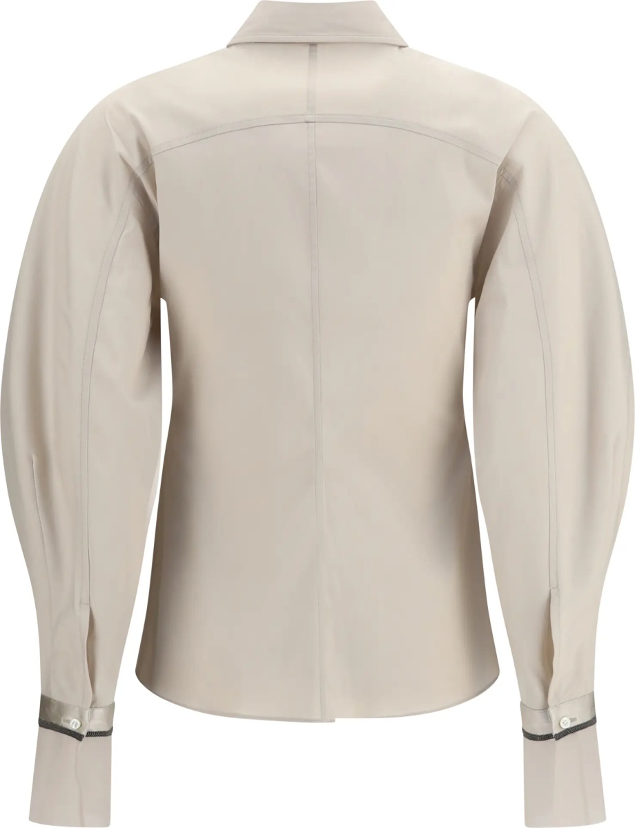 Camasa casual Stretch Cotton poplin Shirt with shiny silk cuffs - Img 2