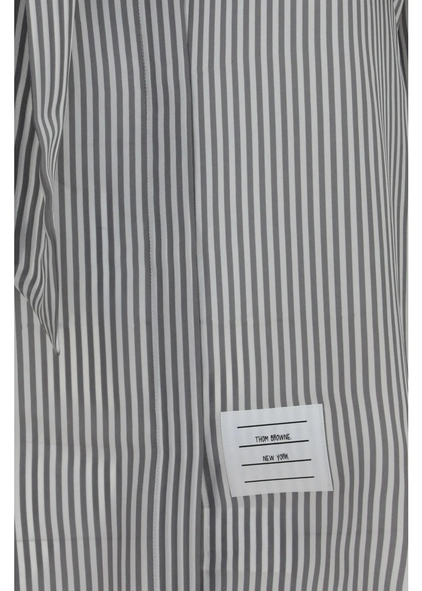 Camasa casual Thom Browne gri din matase - Img 3