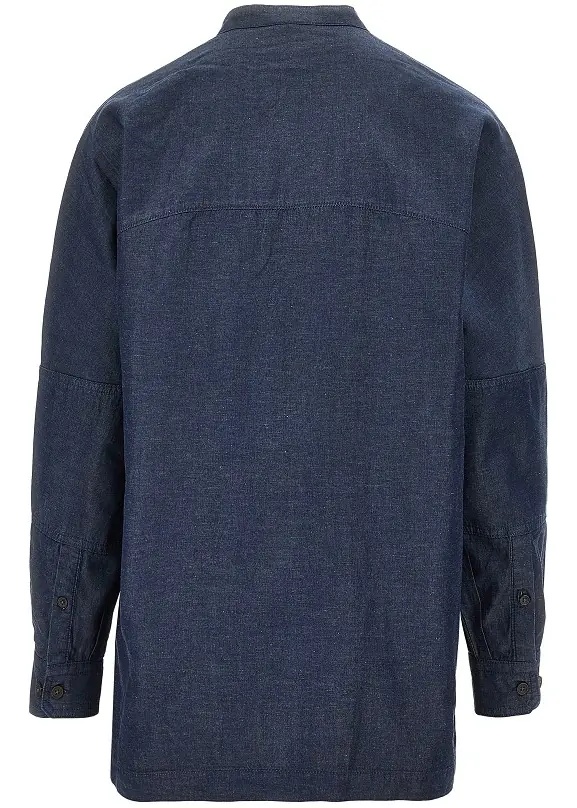 Camasa Chambray shirt with leather logo label - Img 3