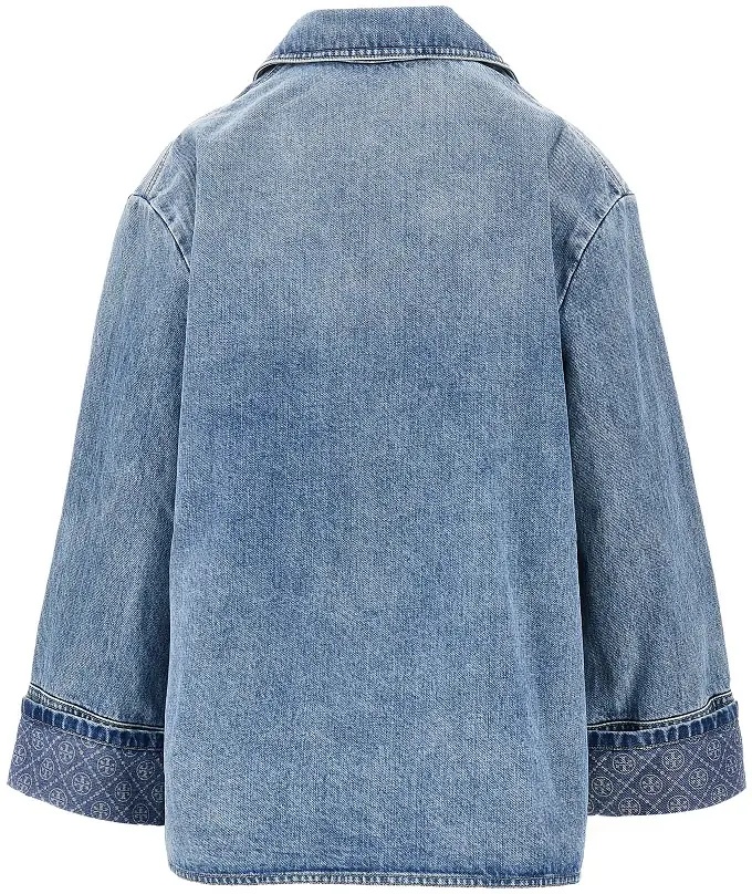 Camasa Denim jacket with T Monogram motif - Img 3