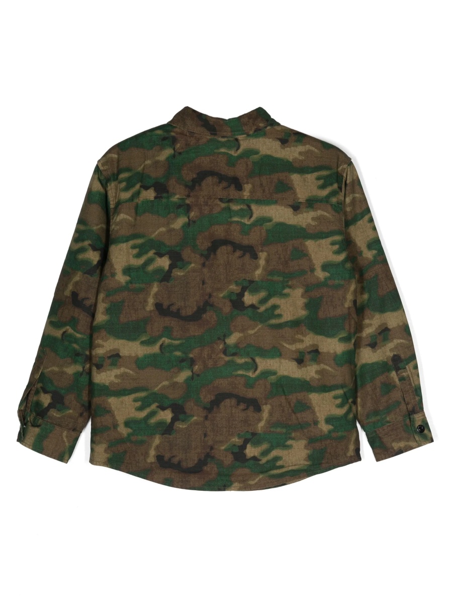 Camasa DSQUARED2 verde din bumbac - Img 2