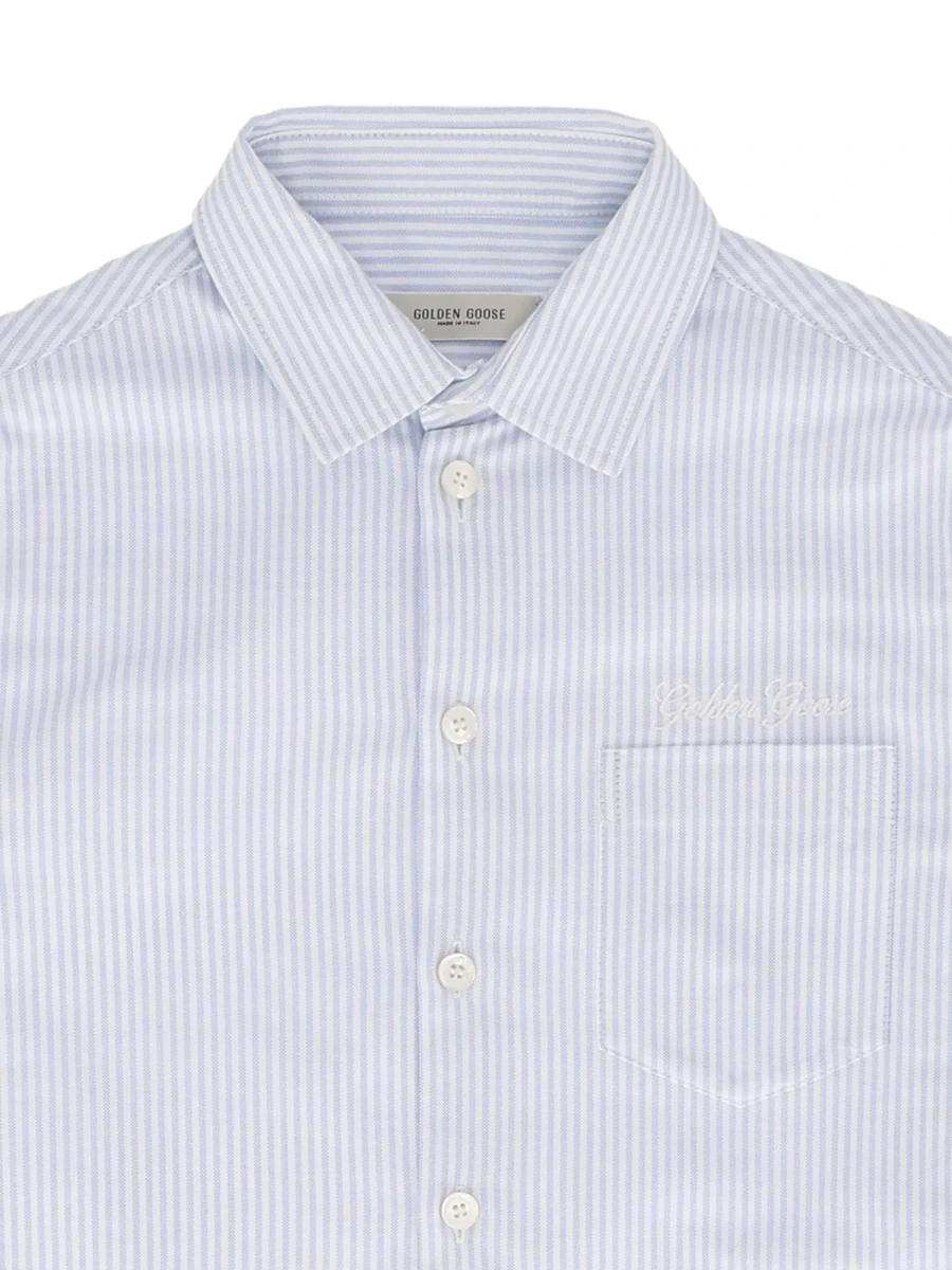 Camasa GOLDEN BOY'S REGULAR SHIRT STRIPED COTTON W GOLDEN GOOSE EMBROIDERY - Img 3