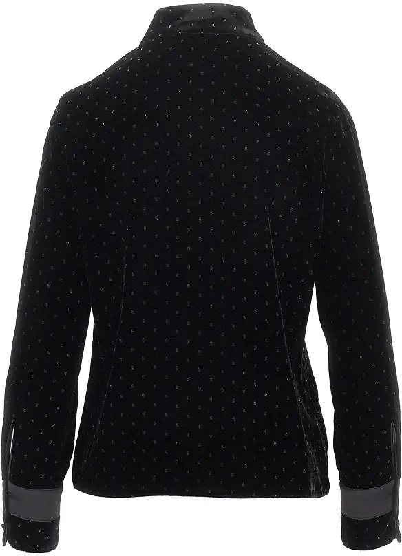 Camasa Lurex polka-dot velvet shirt - Img 3
