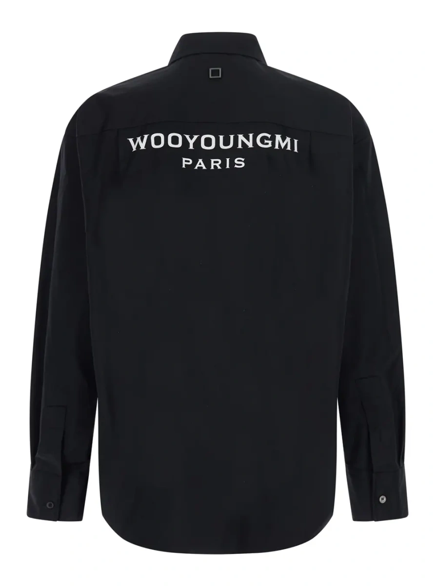 Camasa MENS SHIRT with classic collar and long sleeves in Black Cotton for Men - Img 2