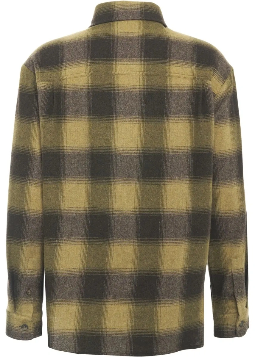 Camasa office A.P.C. verde din flanel - Img 3