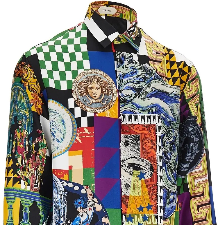 Camasa Printed silk twill shirt - Img 2