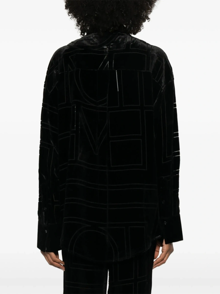 Camasa TOTEME neagra din catifea - Img 6