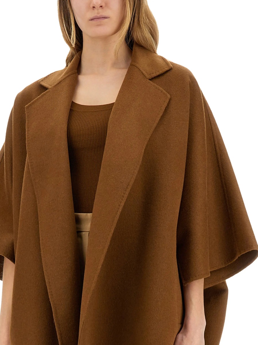 Camel Drap Cape Coat - Img 4