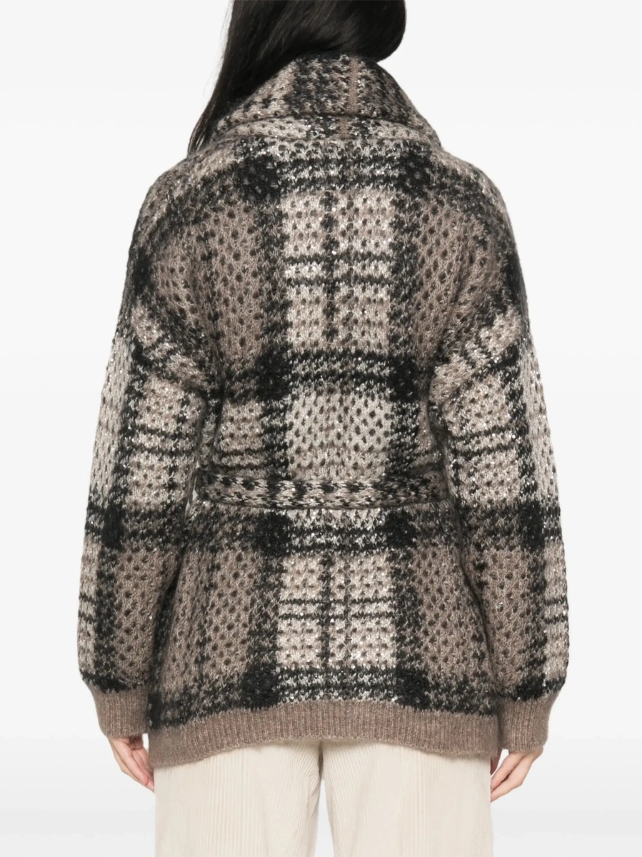Cardigan Brunello Cucinelli multicolor din mohair si lana - Img 7