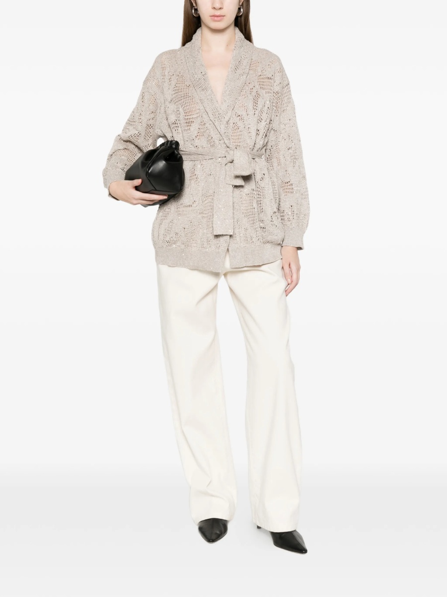 Cardigan Brunello Cucinelli neutru - Img 2