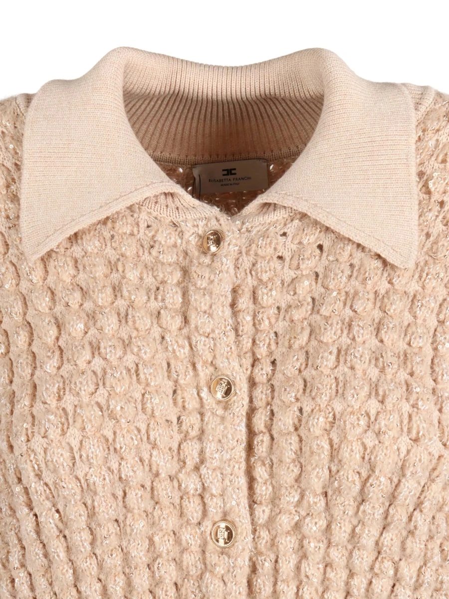 Cardigan Elisabetta Franchi neutru - Img 3