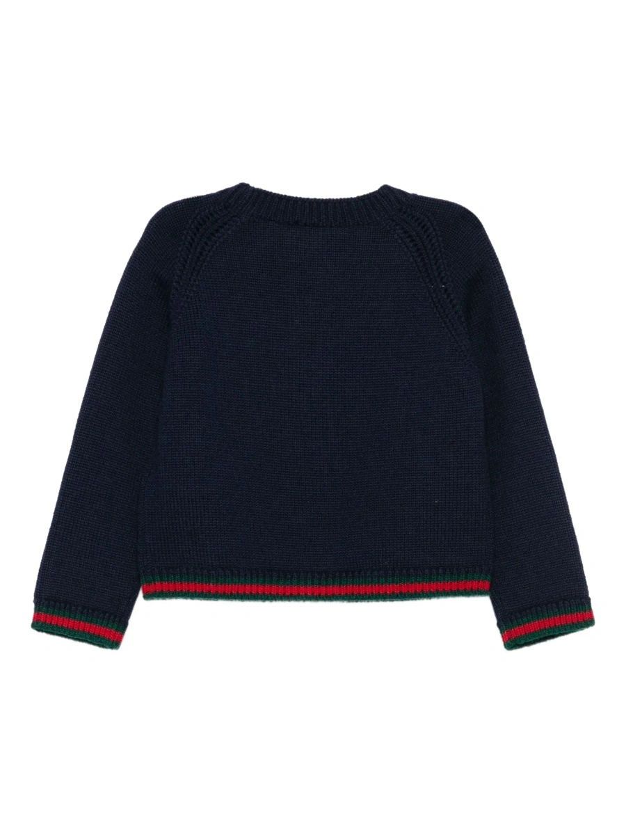 Cardigan Gucci albastru din lana - Img 4