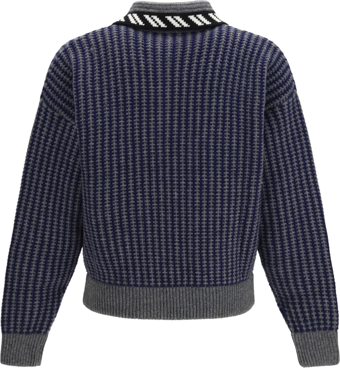 Cardigan Intarsia wool knit zip Cardigan - Img 2