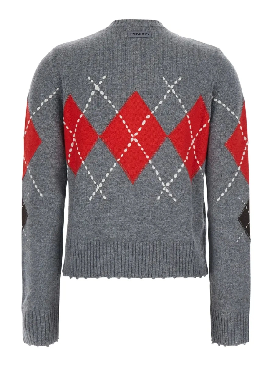 Cardigan Pinko multicolor din lana si casmir - Img 2