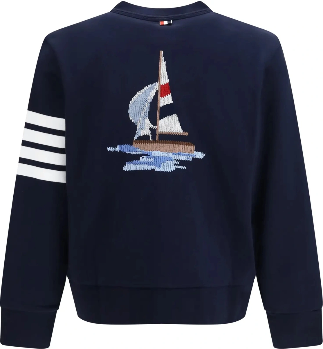 Cardigan Thom Browne albastru din bumbac - Img 2