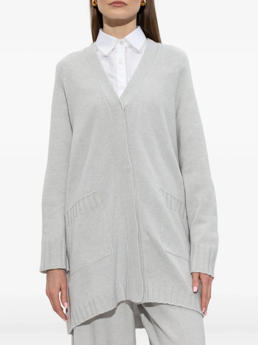 Cardigane Cardigan in fine knit with a V-neckline - Img 3