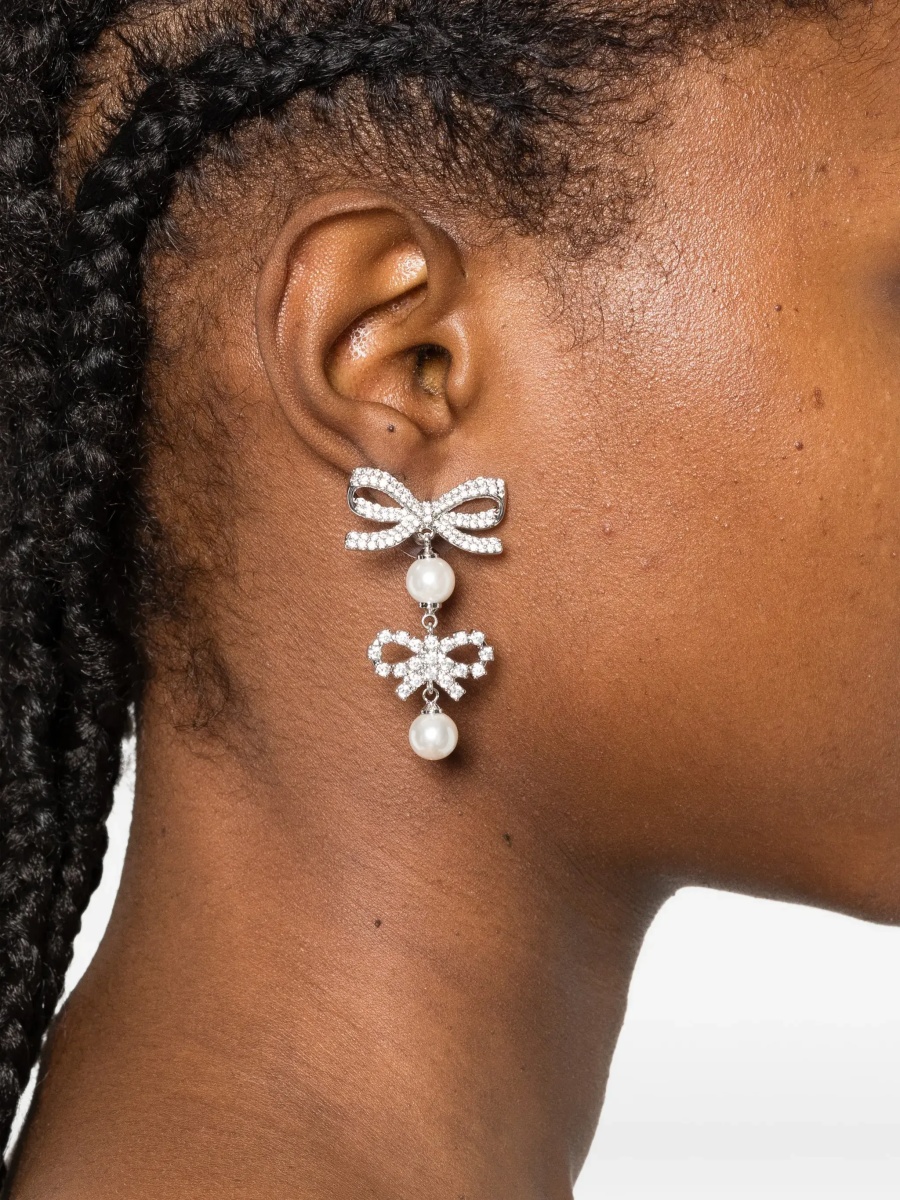 Cercei Earrings with bows and pearls - Img 2