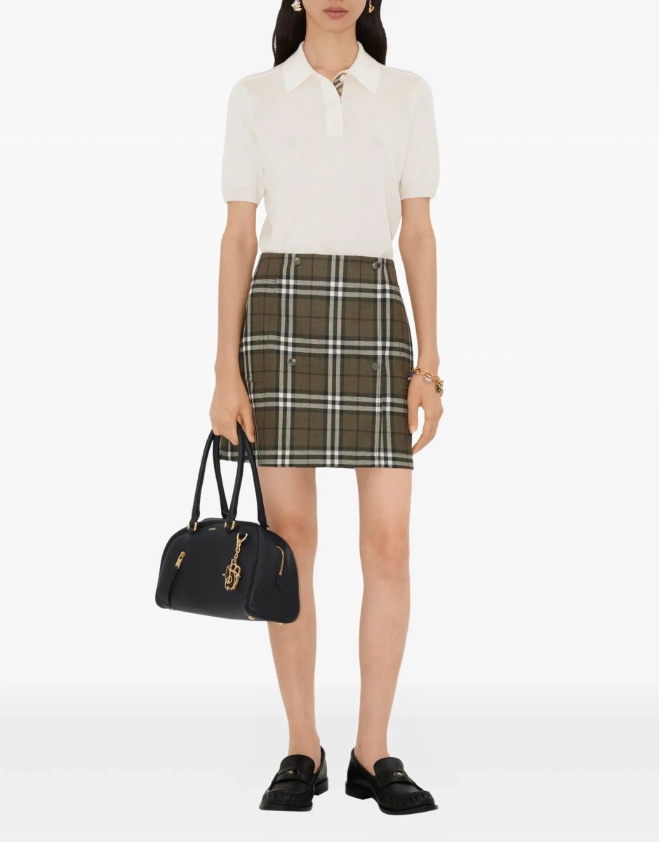 Check-Pattern Mini Skirt - Img 2