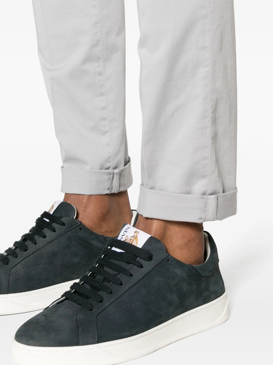 Chinos Dondup gri din bumbac si spandex/elastan - Img 5