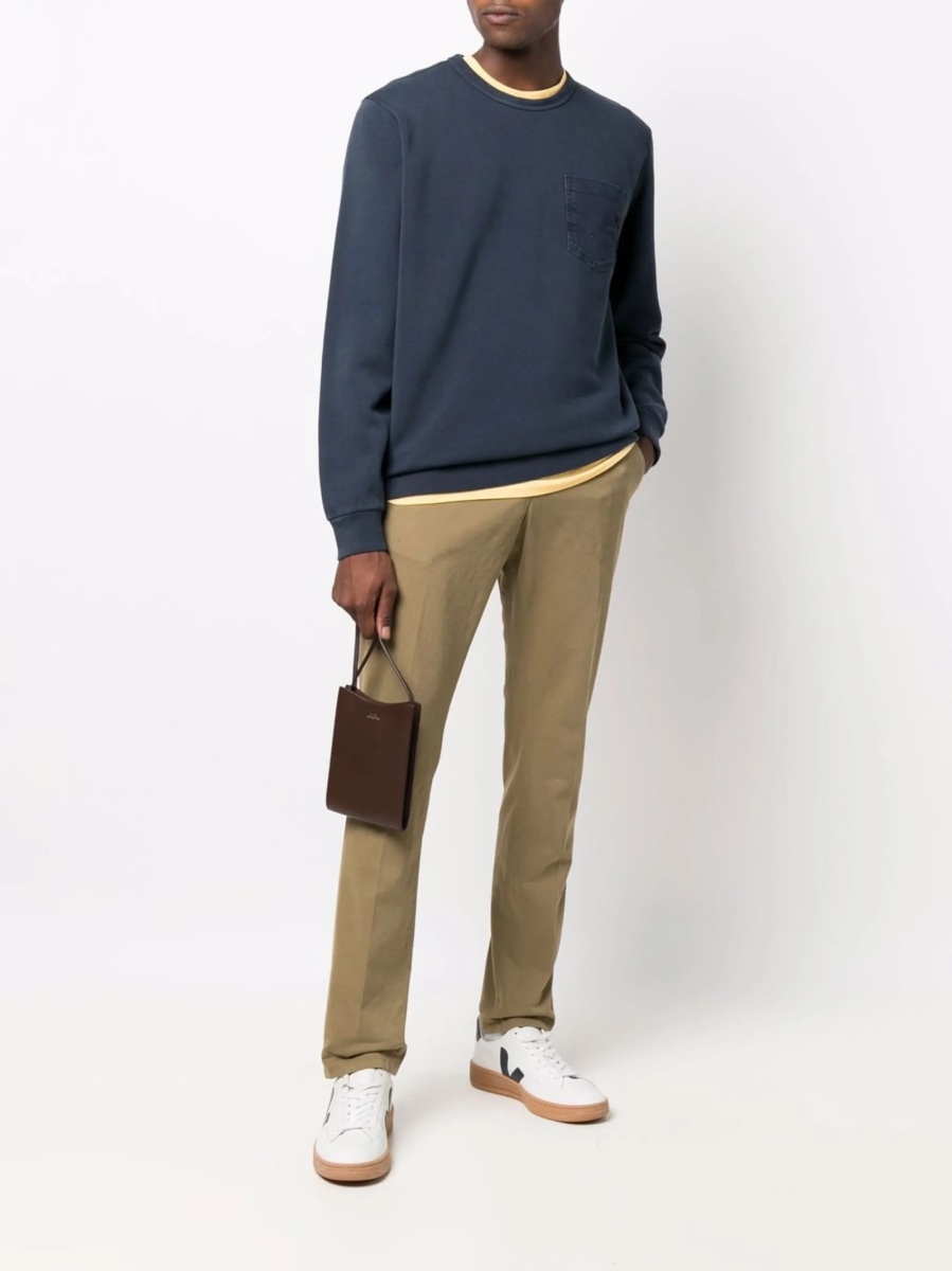Chinos Dondup neutri din spandex/elastan si bumbac - Img 2