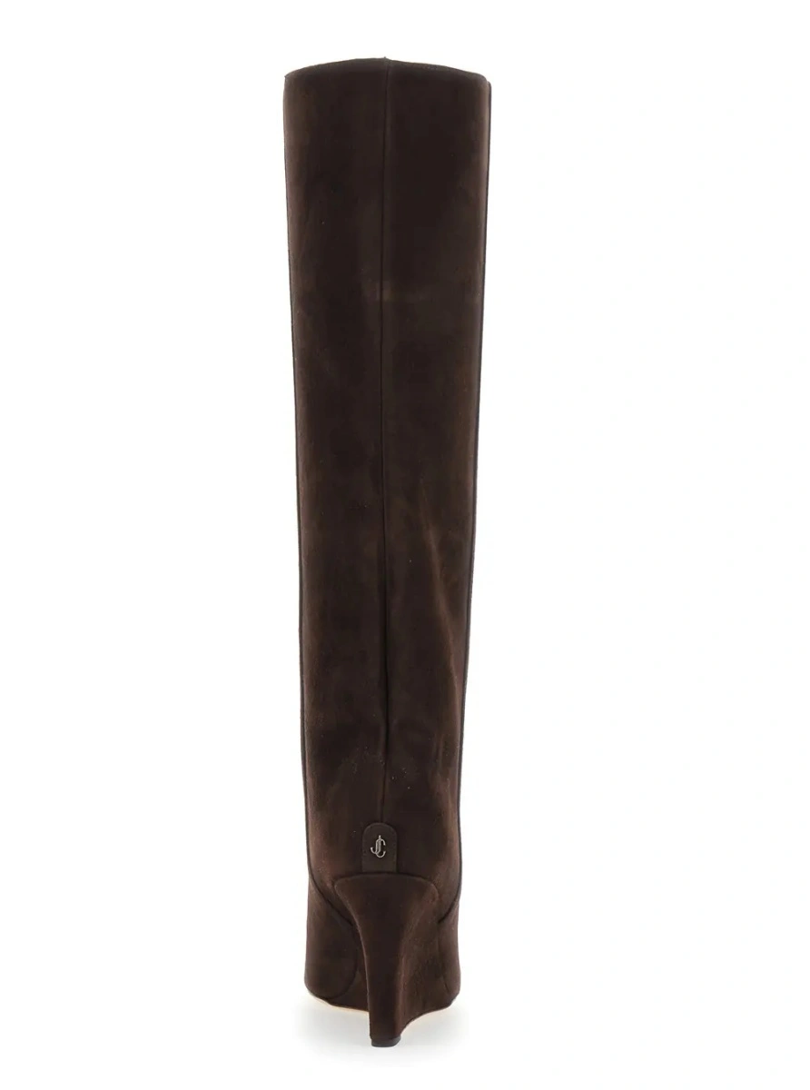 Cizme Jimmy Choo maro din piele - Img 4