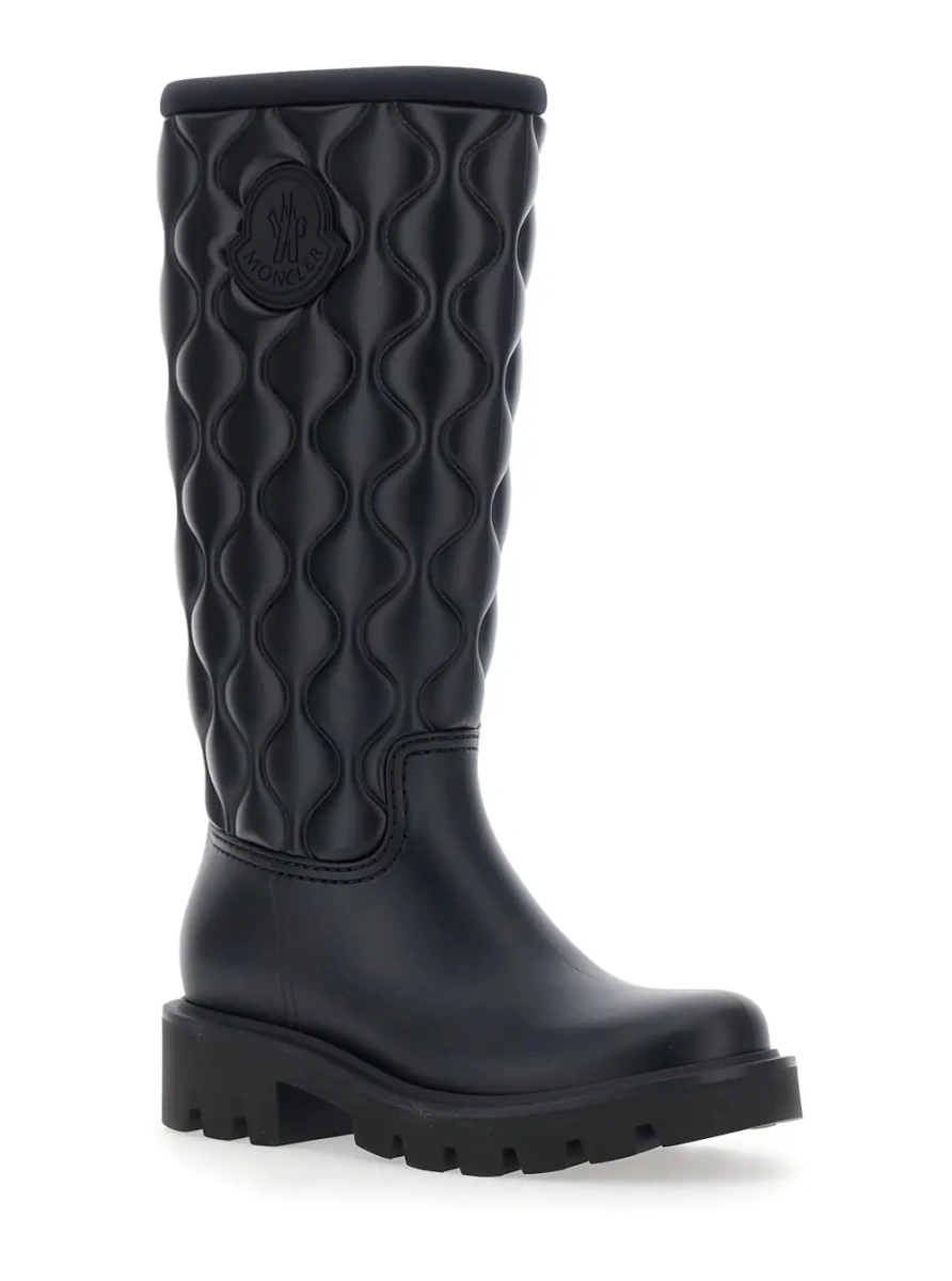 Cizme Moncler negre din plastic - Img 2