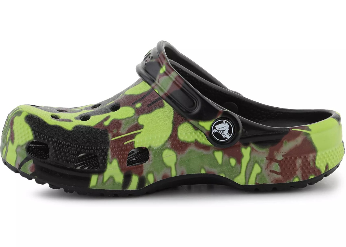 Classic Spray Camo Clog Kids BLACK - Img 4