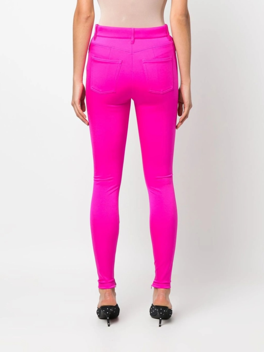 Colanti Balenciaga roz din spandex/elastan si poliamida - Img 4